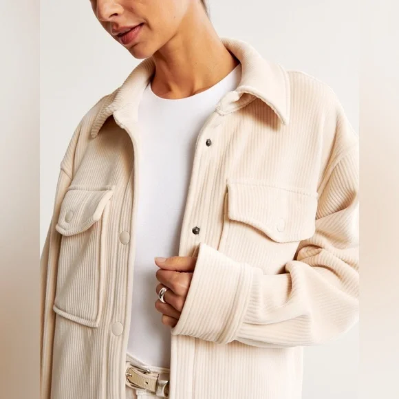 ABERCROMBIE Corduroy Shirt Jacket - Picture 2 of 5